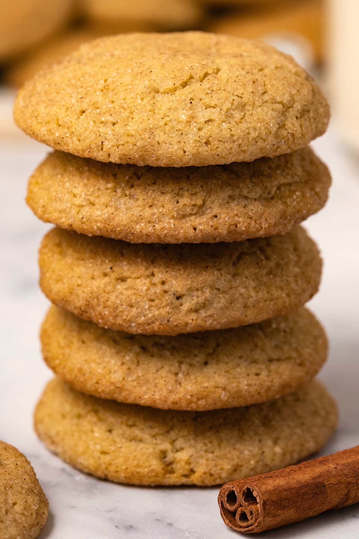 Snickerdoodles in a stack. 