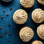 Overhead photo of espresso cupcakes.